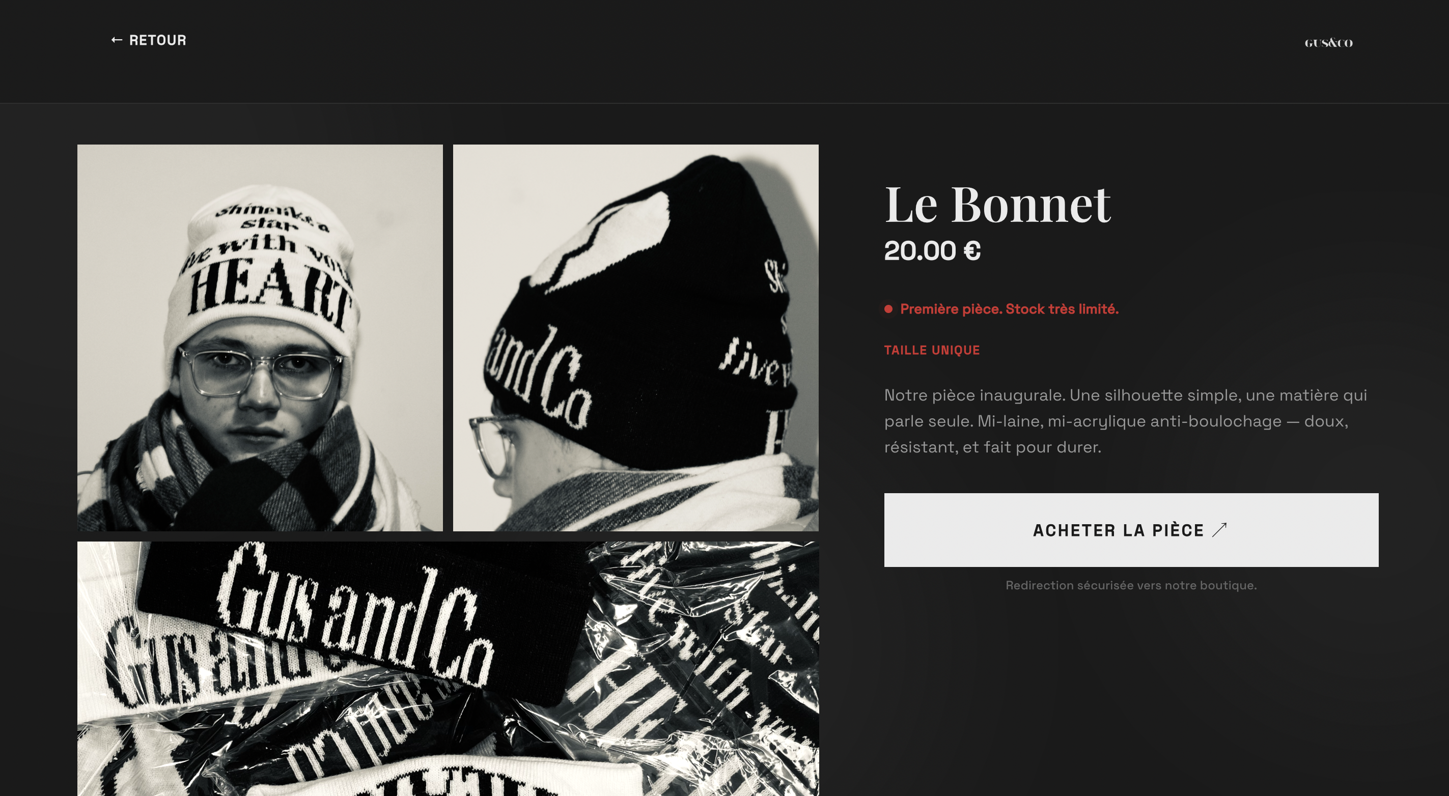 Zone d'achat du site Gus&Co